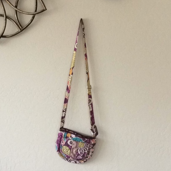 Vera Bradley Bag plum paisley small hipster style - Picture 2 of 14